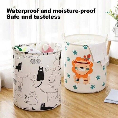 Clothes Storage Basket Practical Cotton Laundry Basket Cat