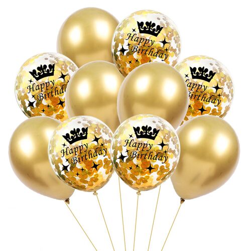 10pcs 30th 40th 50th 60th Birthday Party Confetti Balloons 3