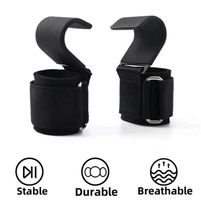 2Pcs Non-Slip Weight Lifting Hookspremium Pair Of Straps Wei