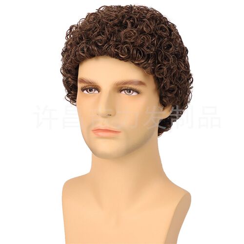 Mens Wig Headgear African Small Roll Short Hair Headgear Me