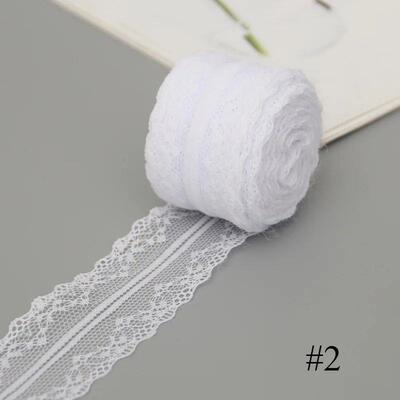 10Meters/Roll 3-4.5cm White Lace Ribbon Home Handmade Crafts
