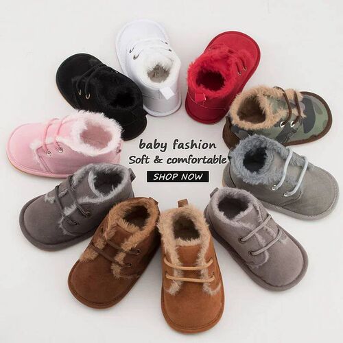 New Snow Baby Booties Shoes Baby Boy Girl Shoes Crib Shoes W