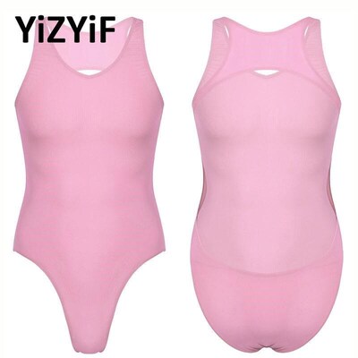 Men Sissy  less Cutout One-piece Thong Lingeri
