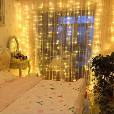 LED flashing lights curtain lights remote control waterfall
