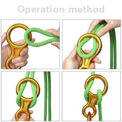 Descender Rappel Rings Outdoor Mountaineering Figure 8