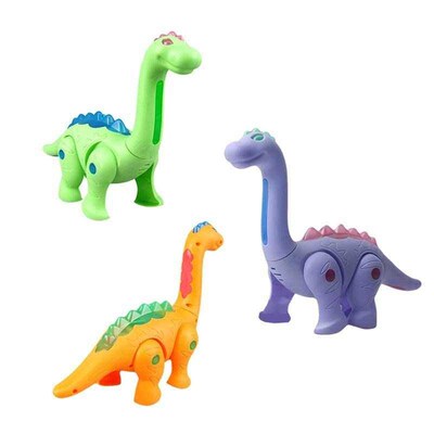 3/6Pcs Children Electric Toys Luminous Musical Leash Dinosau