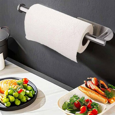Kitchen Paper Towel Holder Adhesive Tissue Hanger Toilet Rol