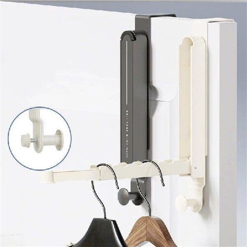 1pc Folding Wall Hook Portable Drying Rack Hidden Robe
