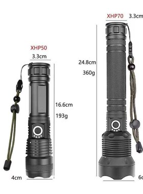 5000LM Zoomable XM-L T6 LED Flashlight Torch Light手电筒