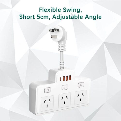 Australia AU Plug AC Wall Power Strip Independent Switch Mul