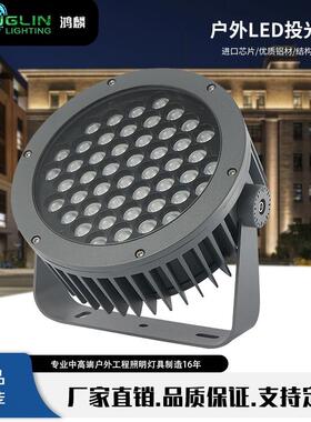 鸿麟厂家直销大功率LED36W48W54W户外投光灯灯光建筑外墙园林投射