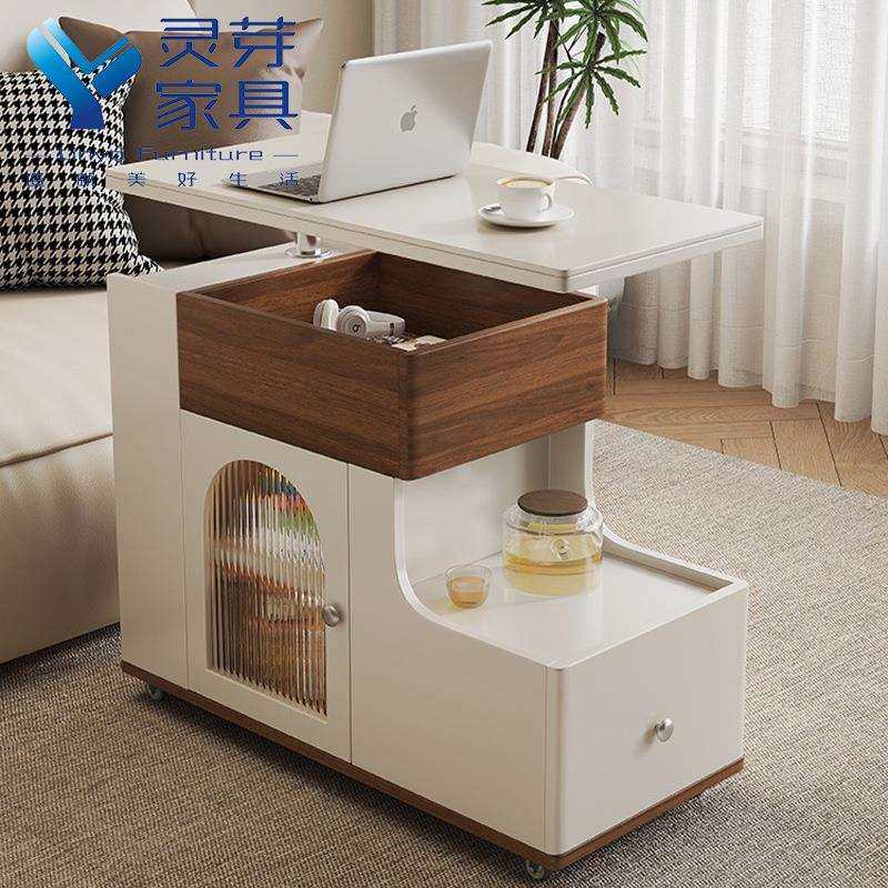 中古风客厅实木小推车可移动边几沙发边柜复古升降茶几小桌子家用,鲜花速递/花卉仿真/绿植园艺,割草机/草坪机,淘宝优惠券,粉丝福利购,淘宝优惠卷