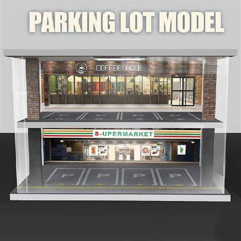 1/32 1/24 1/18 Scale Lighting Parking Lot Assembly Toy - 实物图