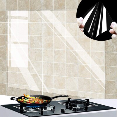 1Pc Kitchen Oil Proof Wall er 90X60cm Heat-resistant Wallpap