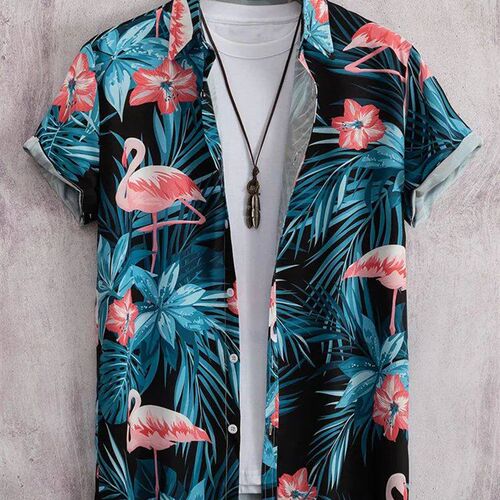 Mens Hawaiian Shirts For Men Short Sleeve 3D Printed Shirt