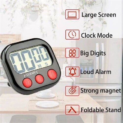 4X Kitchen Timer, Digital Visual Timer Magnetic C