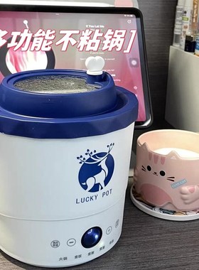 电煮火锅泡面锅多功能小型家电迷你便携式宿舍炒菜一体速食不粘锅