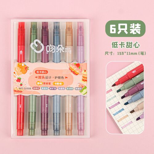 2Headed Fluorescent Marker Pen with Color and Scent Ins High