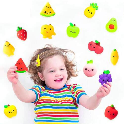 5-50PCS Kawaii Squishies Mochi Fruit Anima Squishy Toys For