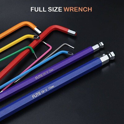 Hex Key Set 9PCS Metric Allen Key Set 1.5-10MM Anti-Slip Lon