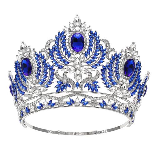 Super-sized Bride Crown Big round Beauty Pageant Crown For Q