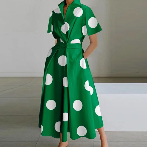 Vintage Abstract Print Boho Long Dress 2023 Spring Waist But