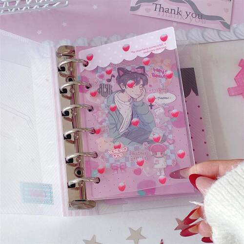 M5/A7/A6per Strawberry Acrylic Divider Page Cute Pink Decor