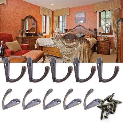10pcs Closet Organizer Easy Installation Zinc Alloy Wall