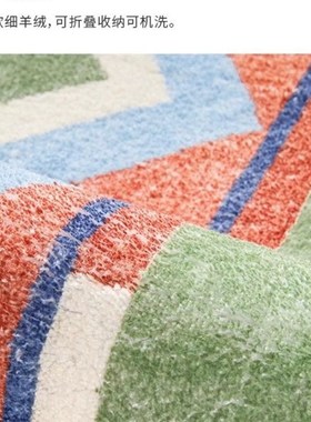 摩洛哥原色仿羊绒加厚地毯民簇风客厅茶几沙发高级感卧室床边地毯