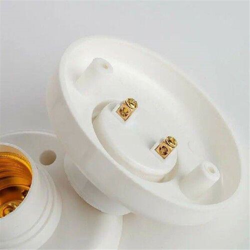 1pc E27 Screw Cap Socket White Ceiling Light Lamp Bulb