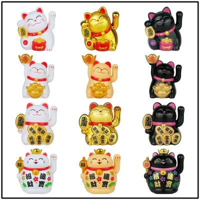 2 inch  Solar mini lucky cat light rocking car boys and girl