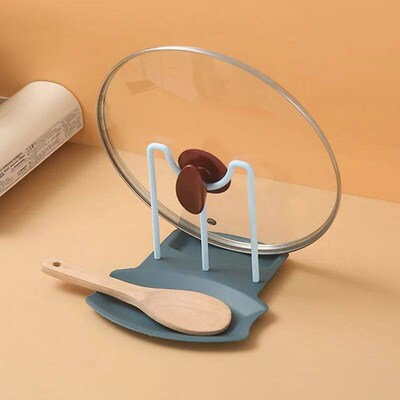 Kitchen Organizer Pot Lid Storage Rack Shelf Countertop Punc