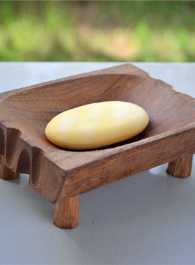 诗玛哈东南亚泰国工艺品实用木雕小摆件沥水皂托特色皂盘创意个性