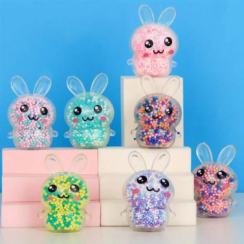 1/6pcs Squishy Bunny Stress Balls with Light Stress Relief T