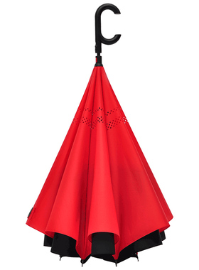 反向伞德国男女长柄伞雨s伞自动层免持大号车载汽车伞人雨伞