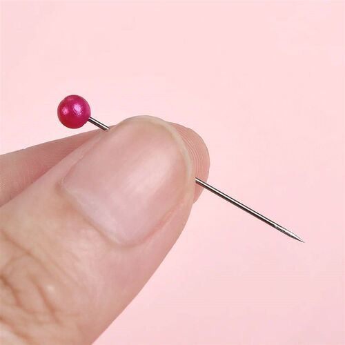 100Pcs/Box 38cm Colorful Round Pearl Head Needles Stitch Str