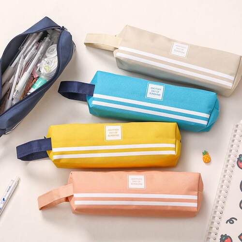 Cartoon Storage Bag Unisex Long Cloth Zipper Pencil Case For