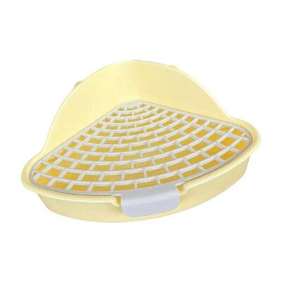2 Medium Rabbit Litter Box Potty Triangle with Grid for