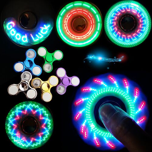 6colors Creative LED Light Luminous Fidget Spinner Changes H