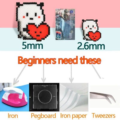 2.6mm 1000pcs/bag Perlen Color Perler Iron Beads for Kids Ha