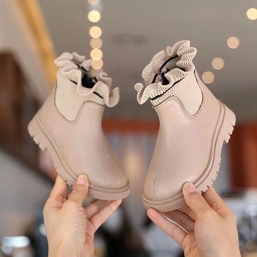 New Children Shoes Boots for Girls Size 22-37 Winter Boots f