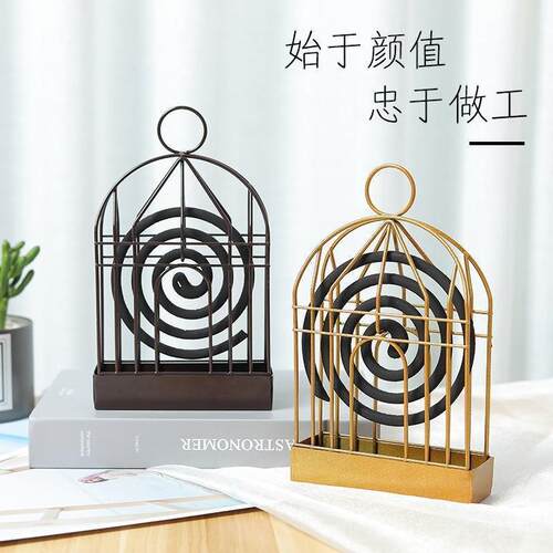 Iron Mosquito Coil Holder Nordic Creative Birdcage Stand Hou