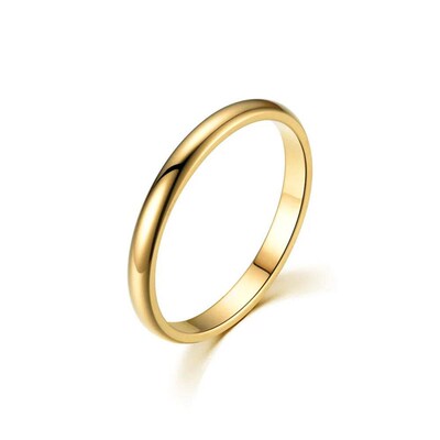 2mm Fine Woman Rings Classic Engagement Wedding Bands Couple
