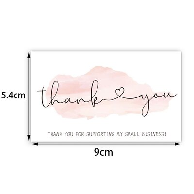 Birthday greeting card small business thank you card