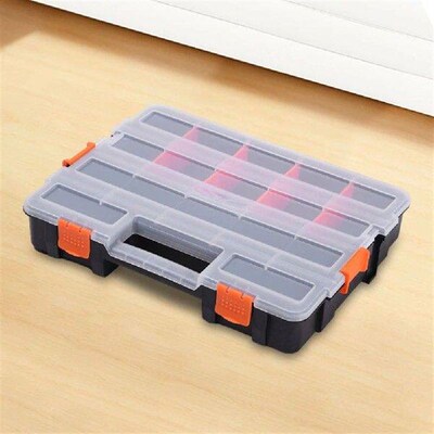 Double Side Tools Box Organizer Plastic Small Parts Storage