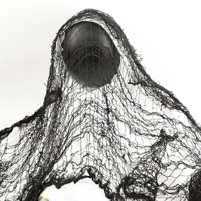 HOT SALES!!! Black Halloween Creepy Gauze Large Grid Yarn