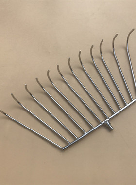 不锈钢齿大耙子 1.5米2mmm伸缩杆定位抄网竿 8mm接口铆钉加固