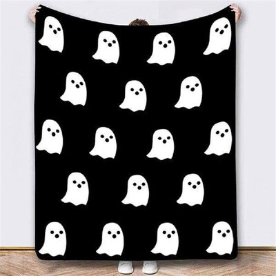 Wrinkle-resistant Ghost Blanket Cartoon Ghost Jacquard