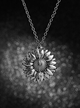 You are my sunshine Vintage Creative Sunflower pendant Doubl