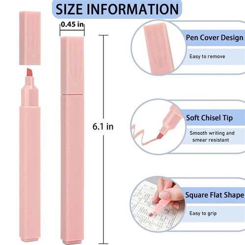 Highlighters Cute Pastel Pens 12 Colors Bible Pens No Bleed